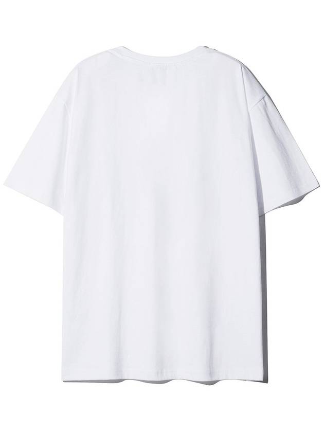 Solid Water Drop Typography Short Sleeve T-Shirt White - ULKIN - BALAAN 3