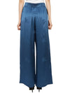 EKD Silk Jacquard Wide Pants Blue - BURBERRY - BALAAN 7