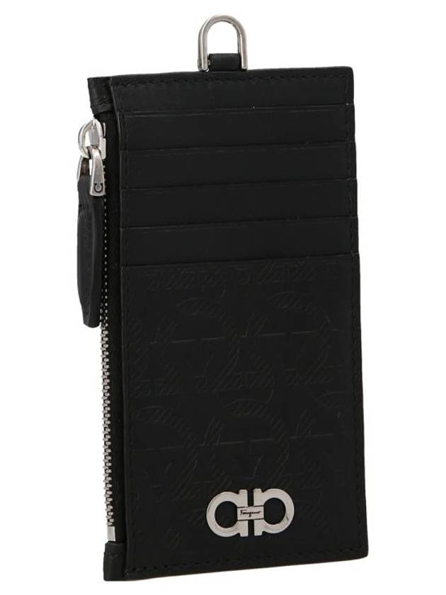 Men s Gancio Card Wallet 0758003NERO Black BPG - SALVATORE FERRAGAMO - BALAAN 3