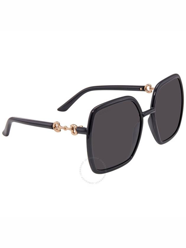 Eyewear Women's Horsebit Square Sunglasses Black - GUCCI - BALAAN 4