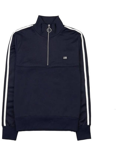 Track Quarter Zipper Sweatshirt Nautic Blue - AMI - BALAAN 2