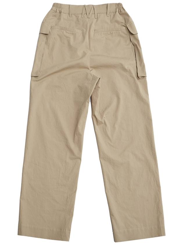 Women's Wide Cargo HBT Pants Beige - MOTH - BALAAN 4