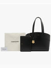 Charming Leather Canvas Tote Bag Black - SALVATORE FERRAGAMO - BALAAN 4