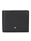 Logo Meisterquick Soft Grain Leather Half Wallet Black - MONTBLANC - BALAAN 1