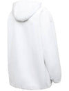 Women's Face Logo Hooded Anorak Jacket White - ACNE STUDIOS - BALAAN 4