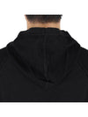 Logo Patch Zip Up Hoodie Black - STONE ISLAND - BALAAN 10