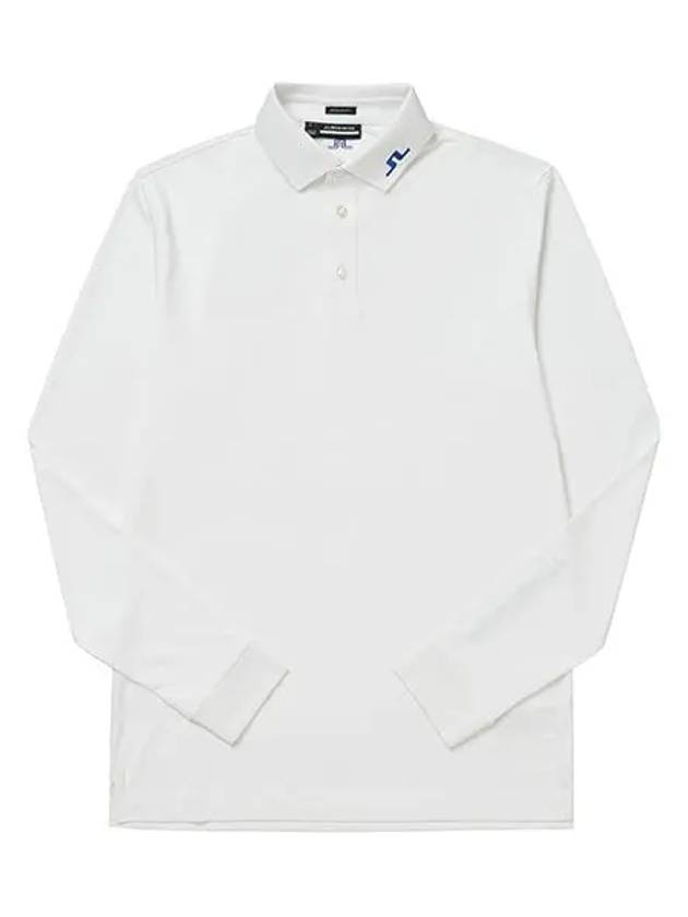 Men's Tour Tech Long Sleeve Polo Shirt White - J.LINDEBERG - BALAAN 5