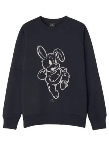 Spray Rabbit Logo Sweatshirt Black - PAUL SMITH - BALAAN 1