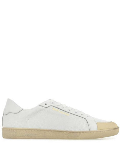 perforated leather low-top sneakers white - SAINT LAURENT - BALAAN 2