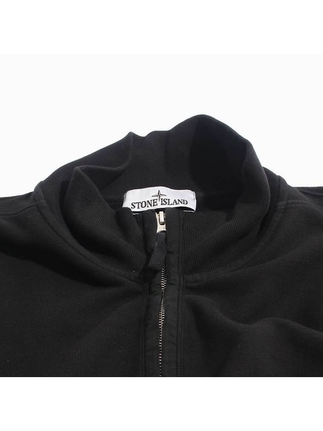 Logo Patch Zipper Zip-Up Jacket Black - STONE ISLAND - BALAAN 6