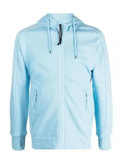 Diagonal Raise Fleece Goggle  Zip-Up Hoodie Sky Blue - CP COMPANY - BALAAN 2