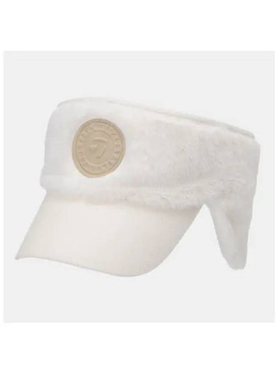 Women's Fur Earring Sun Visor White - TAYLORMADE - BALAAN 2