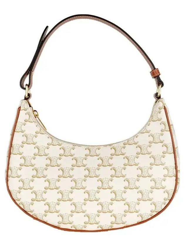 Medium Triomphe Abba Shoulder Bag White - CELINE - BALAAN.