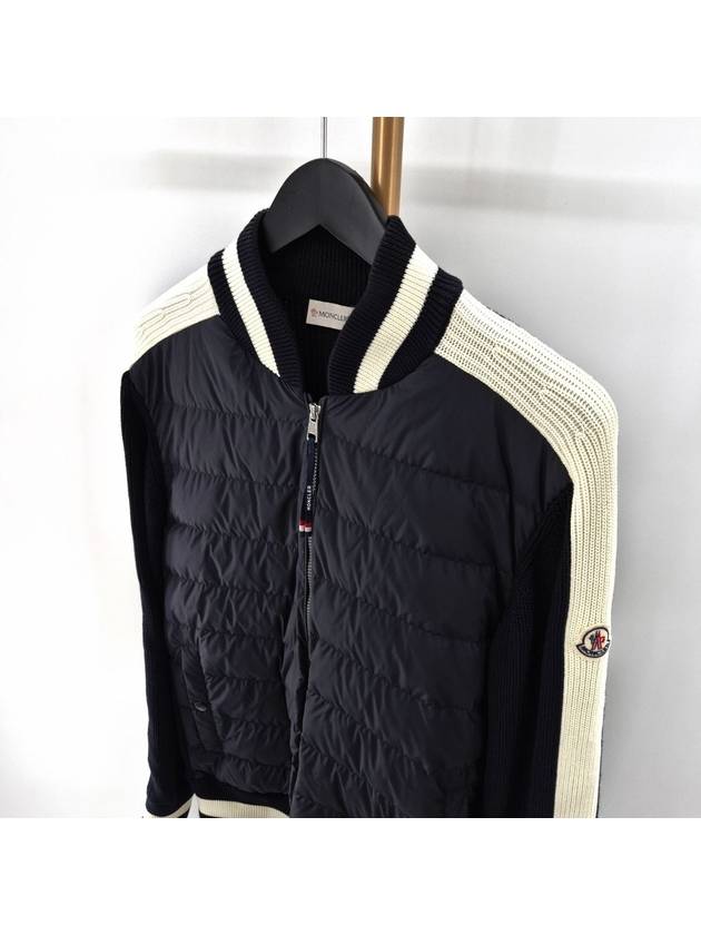 knit padded tricot cardigan navy XL size - MONCLER - BALAAN 3