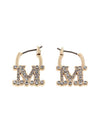 Eary EARRY02 Metal Crystal Earrings Gold - MAX MARA - BALAAN.