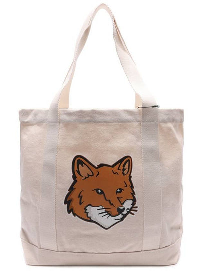 Fox Head Print Tote Bag Ecru - MAISON KITSUNE - BALAAN 2