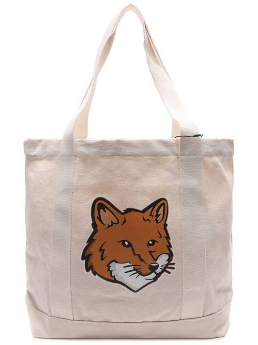 Fox Head Print Tote Bag Ecru - MAISON KITSUNE - BALAAN 2