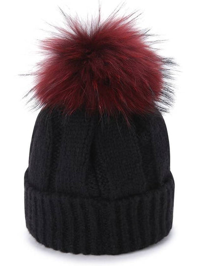 Official W COLOR POINT WOOL KNIT CAP BK - ANEWGOLF - BALAAN 2