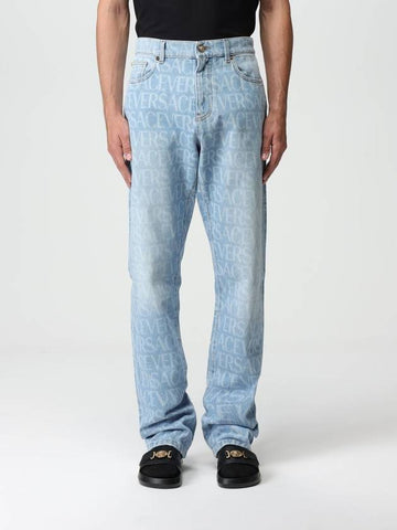 Jeans Versace in denim logato - VERSACE - BALAAN 1