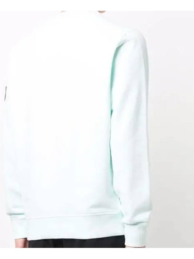 Men's Wappen Patch Round Cotton Nylon Fleece Sweatshirt Mint - STONE ISLAND - BALAAN 5