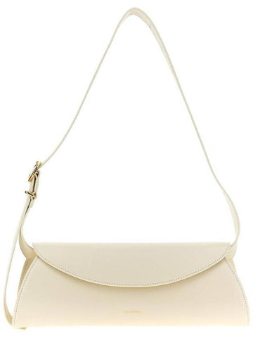 Canolo Grande Logo Leather Shoulder Bag Latte - JIL SANDER - BALAAN 1