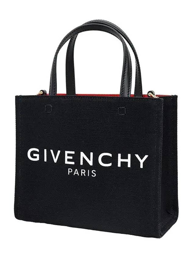 Mini G-Tote Shopping Bag In Canvas Black - GIVENCHY - BALAAN 5