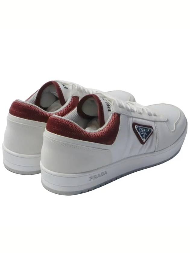 Downtown Re-Nylon Low Top Sneakers White Garnet - PRADA - BALAAN 9