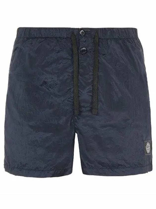 Men's Nylon Metal Swim Shorts Navy - STONE ISLAND - BALAAN 2