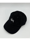 Graffiti Corduroy Low Pro Ball Cap Black - STUSSY - BALAAN 5