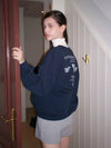 Triple butterfly embroidered sweatshirt navy - LETTER FROM MOON - BALAAN 6