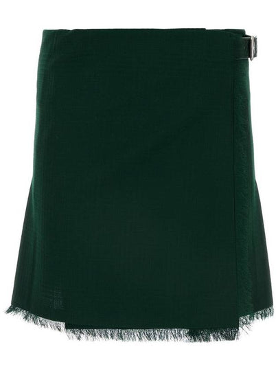 fringed edge wool pleated skirt - BURBERRY - BALAAN 2