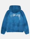 Wave Dye Beach Shell Hooded Jacket Cobalt - STUSSY - BALAAN 3