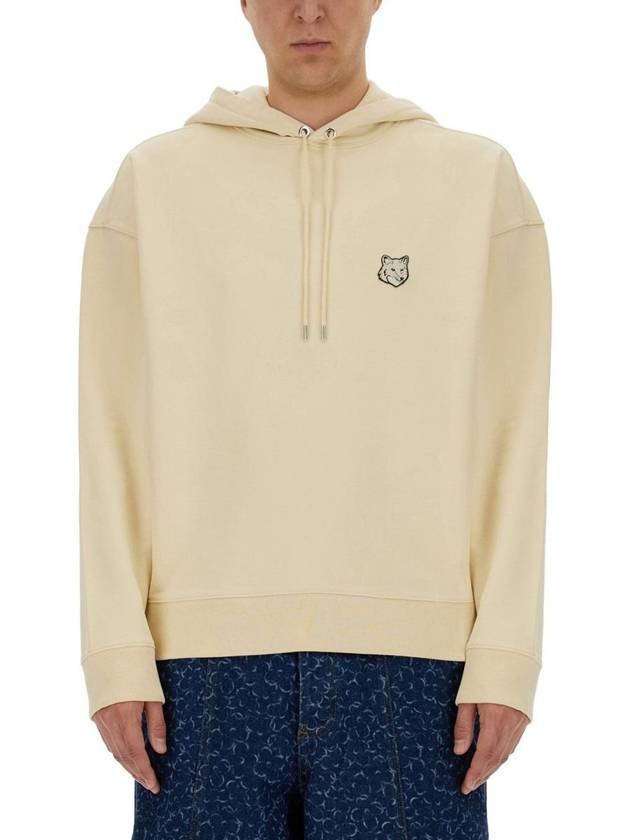 Bold Fox Head Patch Oversize Hoodie Beige - MAISON KITSUNE - BALAAN 2