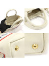 5BA253 White Canvas Logo Embroidered Tote 2WAY - MIU MIU - BALAAN 6