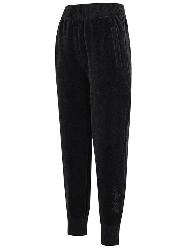 Official W CHANILLE KNIT JOGGER PT BK - ANEWGOLF - BALAAN 3