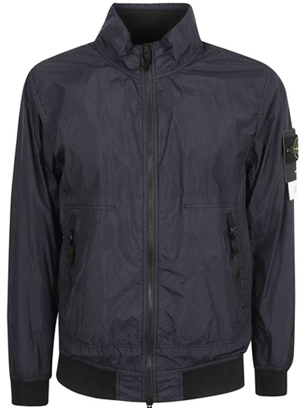 Garment Dyed Crinkle Reps Nylon Zip-up Jacket Navy - STONE ISLAND - BALAAN 2