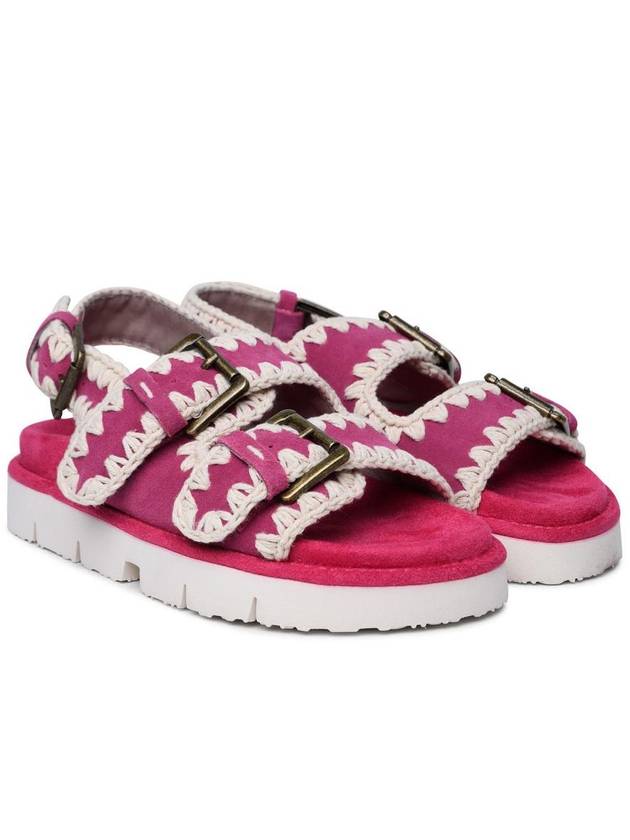 Mou Fuchsia Suede Sandals - MOU - BALAAN 2