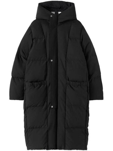 Down Hooded Padding Jacket Black - JIL SANDER - BALAAN 1