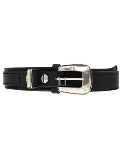 Minimal Western Cow Leather Belt Black - LEMAIRE - BALAAN 2