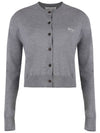 Baby Fox Patch Regular Cardigan Grey Melange - MAISON KITSUNE - BALAAN 2