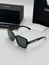 Lettering Square Sunglasses Black A71305 - CHANEL - BALAAN 2