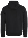 Men's Waffen Patch OLD Treatment Cotton Hoodie Black - STONE ISLAND - BALAAN 6