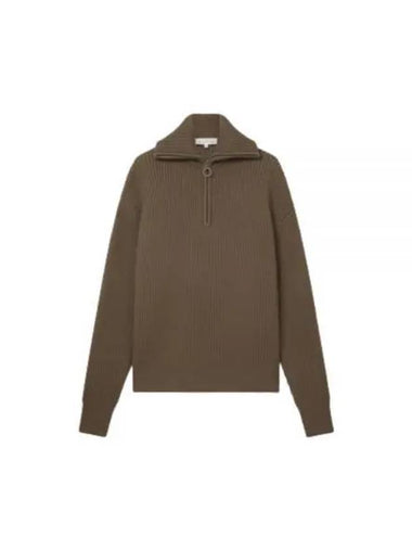 BOW HALF ZIP KNIT CAROB 957 - STUDIO NICHOLSON - BALAAN 1