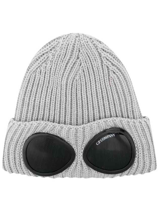 Extra Fine Merino Wool Goggle Beanie Grey - CP COMPANY - BALAAN 2