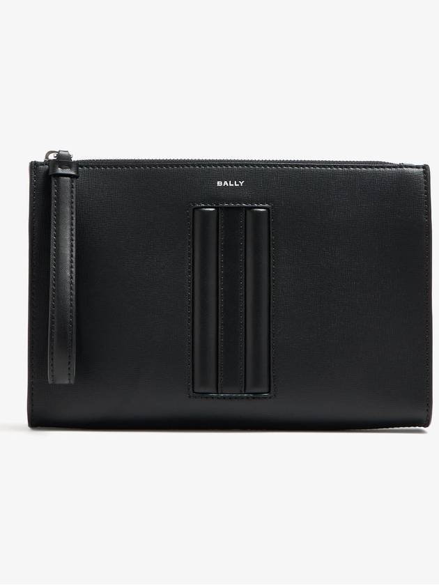 Mythos Leather Clutch Bag Black - BALLY - BALAAN 1