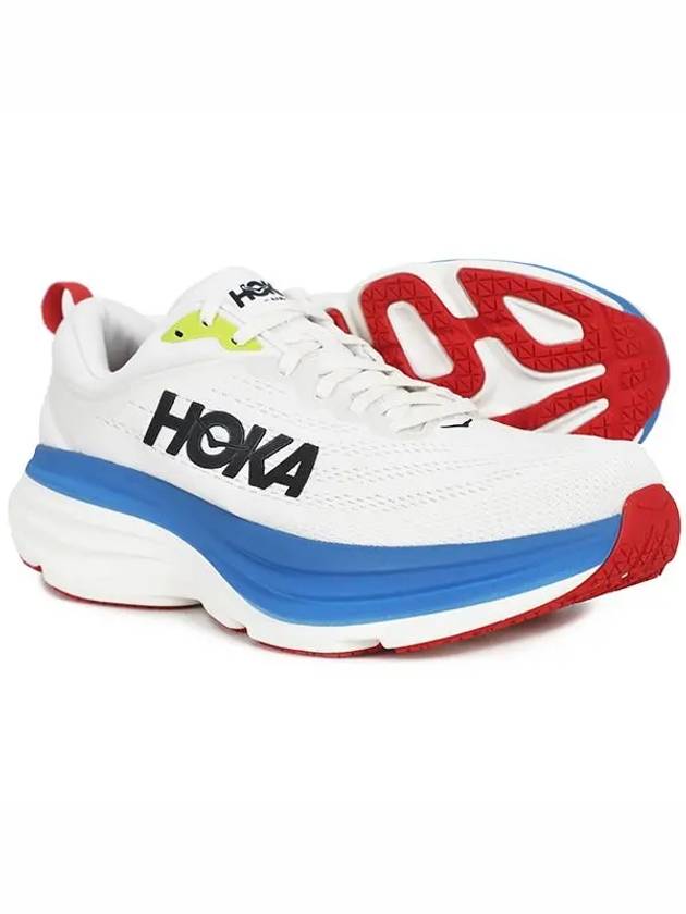 Bondi 8 Wide Low Top Sneakers Blanc De Blanc - HOKA ONE ONE - BALAAN 3