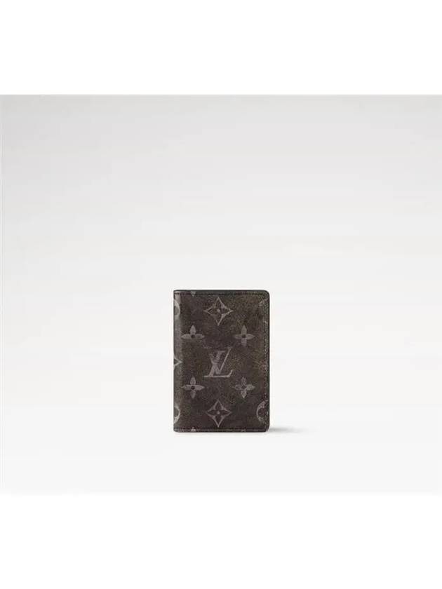 Pocket Organizer Monogram Leather Card Wallet Black - LOUIS VUITTON - BALAAN 2