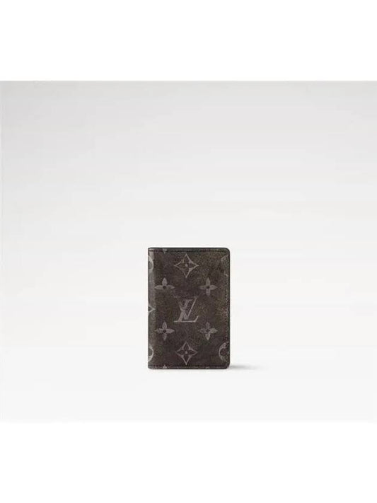 Pocket Organizer Monogram Leather Card Wallet Black - LOUIS VUITTON - BALAAN 2