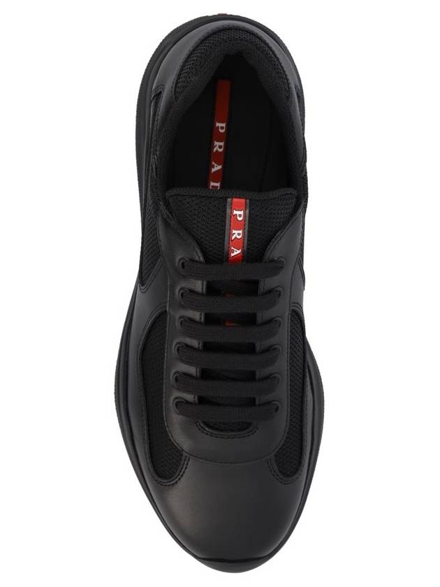 America's Cup Leather Low Top Sneakers Black - PRADA - BALAAN 5