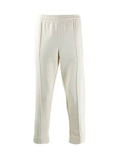 Men's Small Heart Embroidered Track Pants White - AMI - BALAAN 2